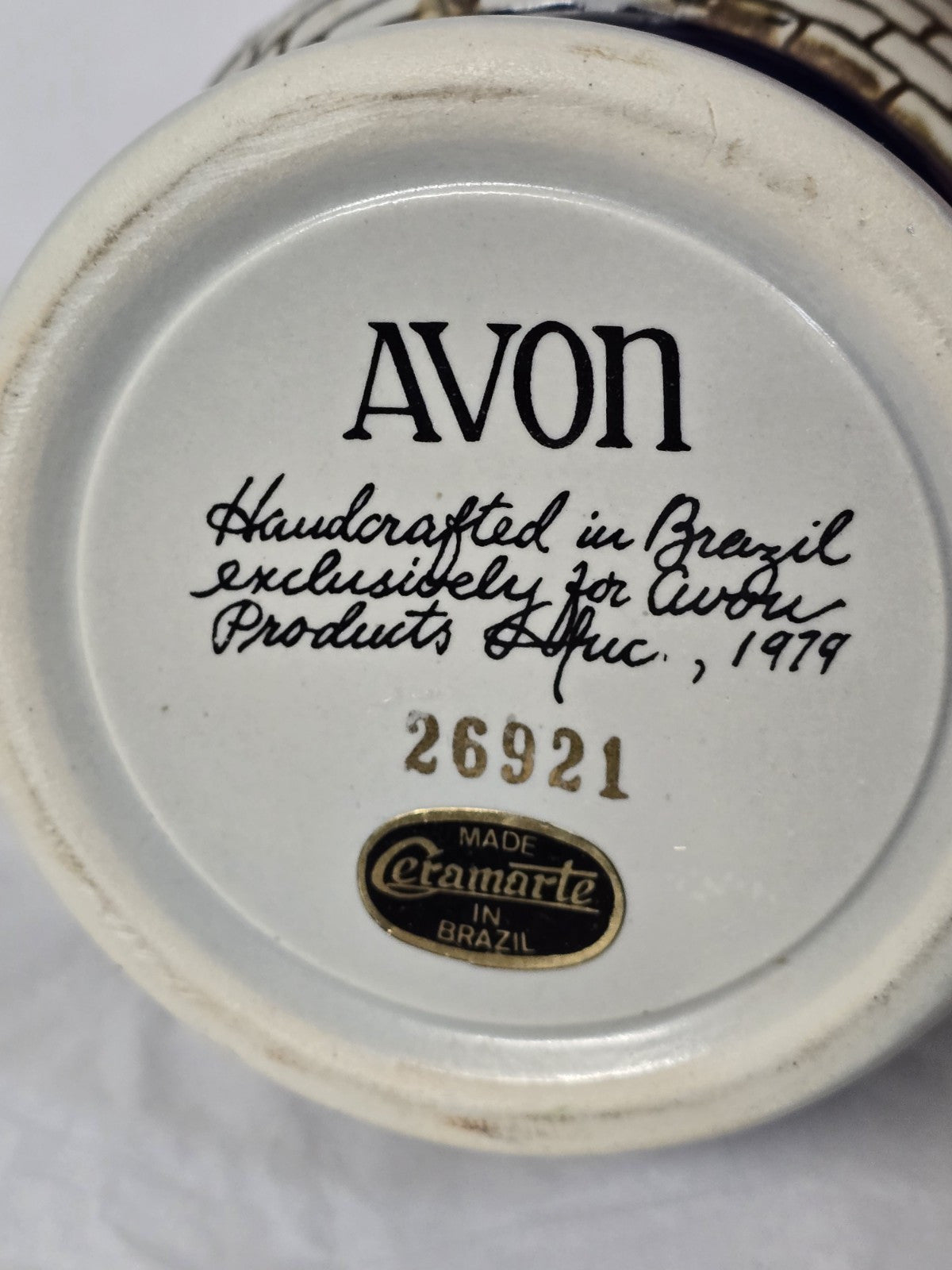 Vintage - Hand Crafter 1979 Antique Cars AVON Beer Stein Made In Brazil